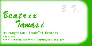beatrix tamasi business card